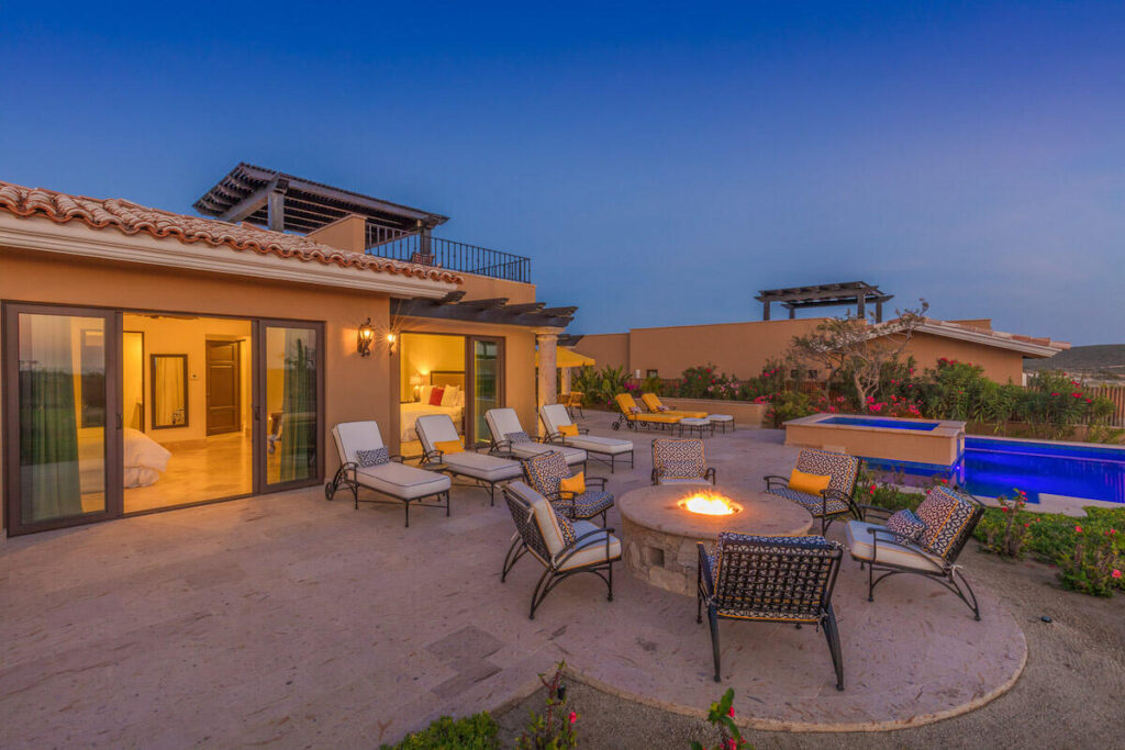 Los Cabos West Enclave Ritz-Carlton Residence 6 at The Residences at Zadún, Ritz-Carlton Reserve, This Villa is 50% complete offering a faster move in timeframe. Offers the privacy of a single-family home within Puerto Los Cabos. This 5-bedroom, 5-bath + 2 half-bath villa spans 998 m² (10,745 sq ft) of refined indoor-outdoor living with a private pool, Jacuzzi, fire pit, and BBQ terrace. Finishes include marble, oak millwork, and Sub-Zero/Wolf appliances. Owners enjoy Ritz-Carlton Reserve services, Sensei Spa, Beach Club, and membership in Club Puerto Los Cabos golf and social amenities. Villa comes fully furnished with the Ritz-Carlton Reserve approved package. – 21, Casita, Pacific, Pacific, BS