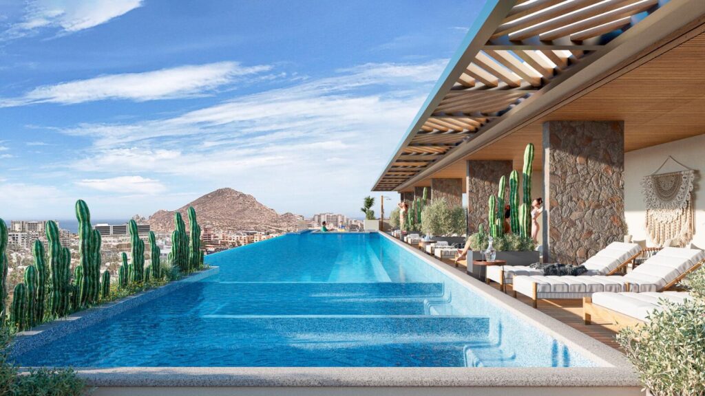 Los Cabos Terra 192 Discover Terra 192, an exclusive residential development currently in presale, located in the heart of Cabo San Lucas, just 300 meters from downtown. This boutique project offers 48 luxury condos with modern design and top-tier amenities, making it an ideal investment opportunity or personal retreat.Unit #208Condo Features: " 1 Studio " 1 full bathrooms " kitchens with quartz countertops " Mini-split air conditioning units " Built-in closets included " Unit 60 mt2 Development Amenities: " Rooftop infinity pool with lounge area " Fully equipped gym " Pool bar and hammock area " Elevator for convenient access " Lobby with concierge service " 24/7 security and controlled access üPricing & Delivery: " Price MN – C de la Laguna, Cabo San Lucas, BS
