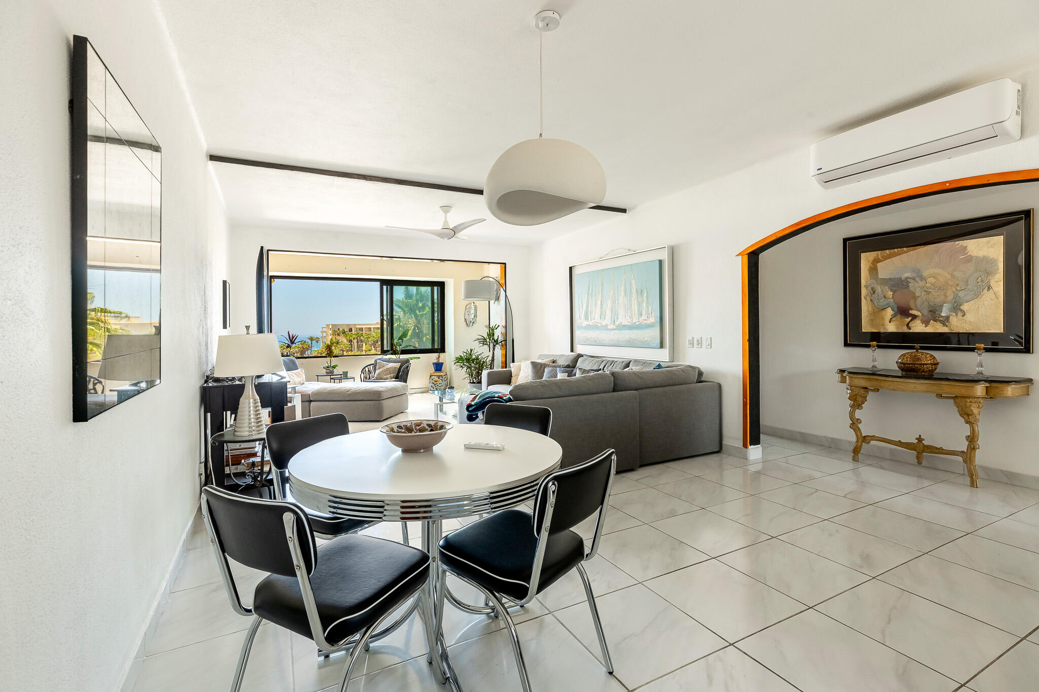 Los Cabos Casa Del Mar Rare opportunity to own a fully renovated oceanfront condo in the highly desirable Casa del Mar. Priced to move, this turnkey residence features an open-concept design that maximizes space, natural light, and unobstructed Sea of Cortez for sale