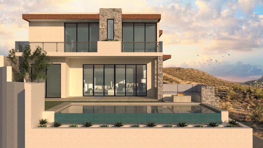 Los Cabos El Tule-Inland:General Pre-construction residence in Rancho Los Tules, Los Cabos. Features 4 bedrooms, each with a full bathroom and walk-in closet, offering privacy and comfort. Enjoy ocean – Casa El Tule, San Jose Corridor, San Jose Corridor, BS