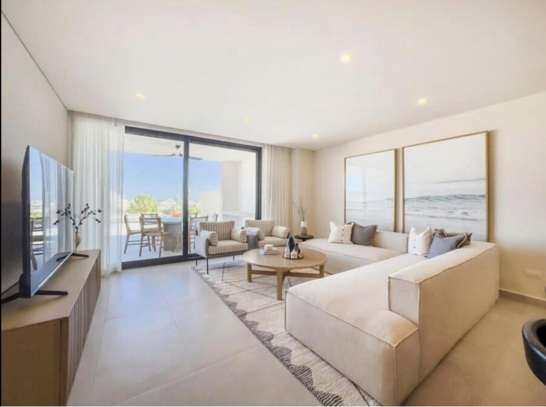 Los Cabos Cumbre Del Tezal Discover Yameto in Cabo San Lucas, a condominium that blends modern design, functionality, and comfort in every space. Featuring two bedrooms, two full bathrooms, and parking for two vehicles, it stands out for its high-quality finishes such as marble flooring and a fully equipped kitchen with a quartz countertop. It is delivered fully equipped with included appliances: a 5-burner electric ceramic cooktop, a three-door French Door refrigerator, and a microwave hood, giving you convenience and savings from day one. Additional features like a smart lock and a private terrace. Yameto elevates your lifestyle with amenities designed for maximum enjoyment: a swimming pool, gym, green areas, children's spaces, and a rooftop for gathering or relaxing. With 24/7 security and controlled access. for sale