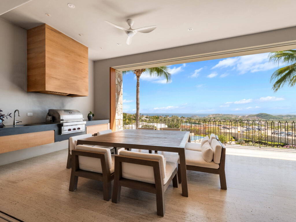 Los Cabos Section 6- Las Verandas Discover refined living in Verandas B-201, a beautifully appointed 4-bedroom, 4.5-bath residence ideally located within Querencia's most sought-after enclave. This elegant second-floor home seamlessly combines modern luxury with the warmth of coastal living, offering expansive interior and exterior spaces designed for both relaxation and entertainment.B-201 has been thoughtfully modified to include a private maid's/nanny's quarters and a dedicated office, enhancing functionality and versatility for full-time residents or those seeking additional service and work space. The open-concept layout flows from a chef's kitchen to the generous living and dining areas, all extending toward an oversized covered terrace that captures panoramic ocean, golf course, and desert – Las Verandas Condo, San Jose Corridor, San Jose Corridor, BS