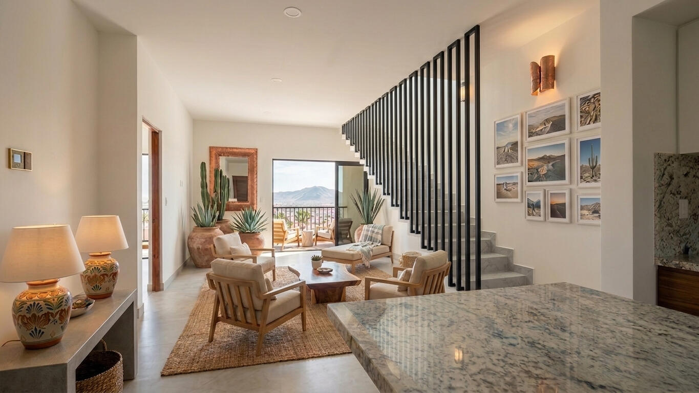 Los Cabos Solara Del Mar Why wait for a promise when you can walk into your reality today? This exclusive 3-bedroom Penthouse at Solara del Mar represents the gold standard of ''Blue Chip'' real estate in El Tezal. Boasting a private rooftop designed for the ultimate evening entertainer, this residence offers unobstructed vistas of the iconic Land's End and the shimmering Sea of Cortez. With 100% completed amenities and artisanal craftsmanship throughout, this is a turn-key legacy investment. Whether you are looking for a high-yield rental asset or a sophisticated family retreat in the Cabo Corridor, this penthouse delivers unrivaled certainty and lifestyle. Your Cabo journey doesn't start next for sale