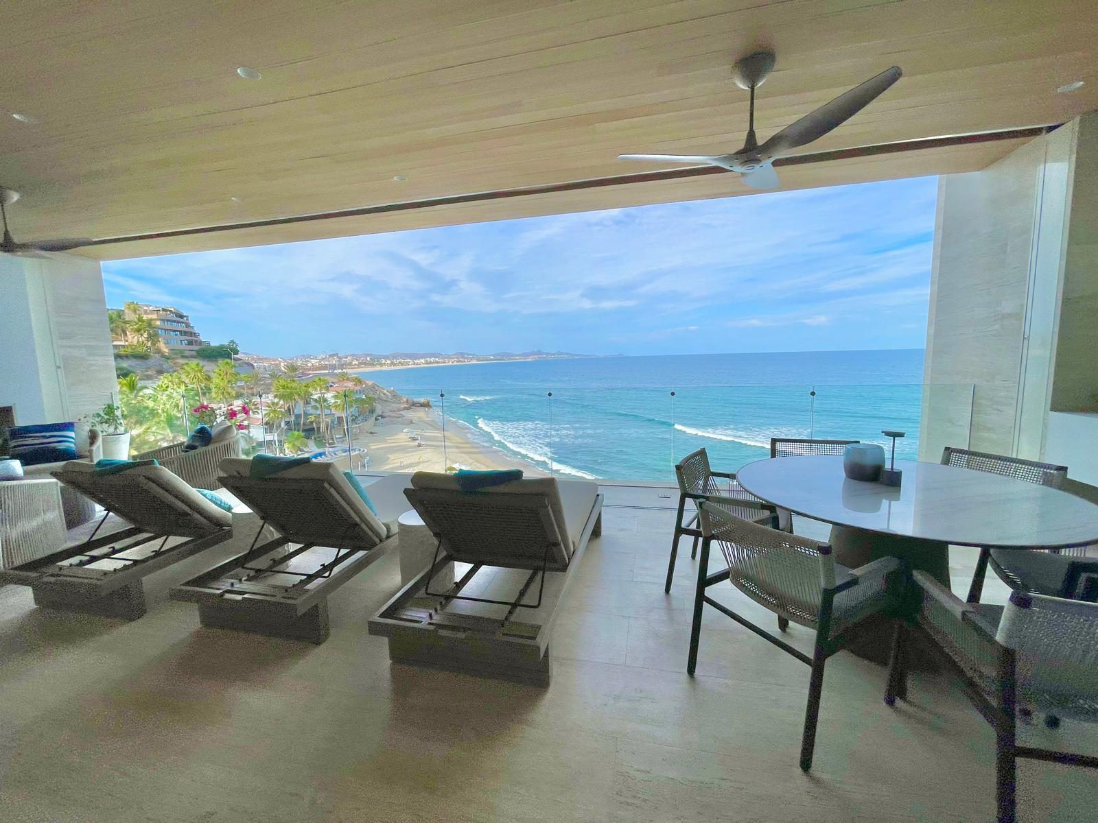 Los Cabos Vistas Del Tezal Modern 2-bedroom, 2-bathroom condo located in the gated community of Vistas del Tezal, one of the most sought-after areas in Cabo San Lucas. This turnkey unit offers comfortable living spaces, quality finishes, quartz countertops and a private terrace with incredible for sale
