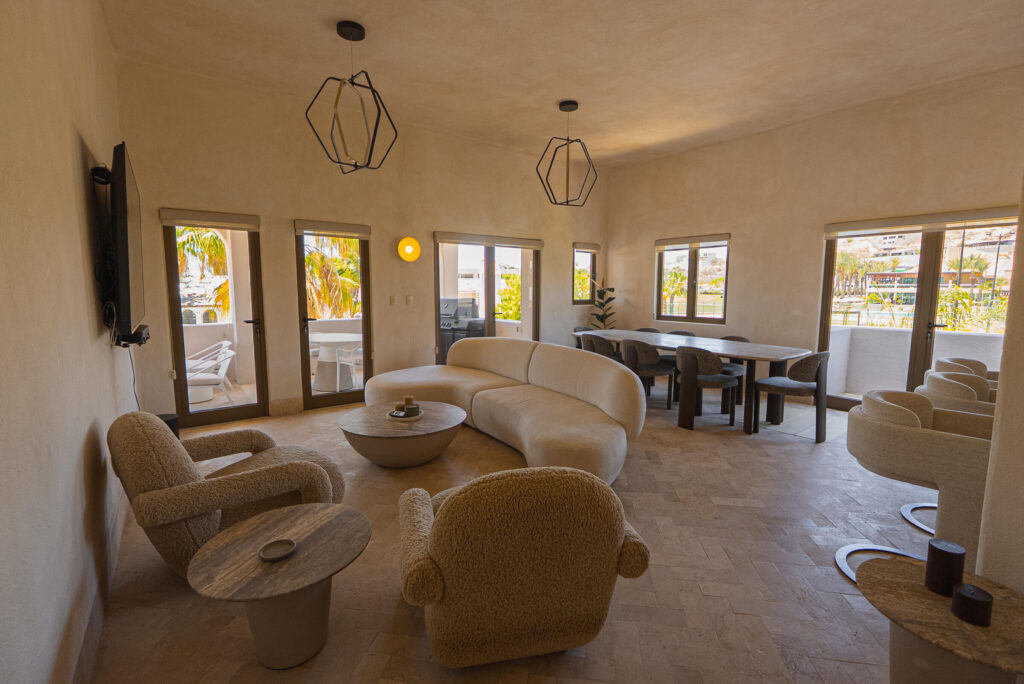 Los Cabos Casa Nima Experience resort-style living in this spacious and beautifully designed 3-bedroom, 3-bathroom residence within the exclusive Casa Nima community. Occupying the entire floor, this unique home offers exceptional privacy with no neighboring units next to you. Mediterranean-inspired architecture, elegant arches, and abundant natural light create a warm and sophisticated atmosphere. The expansive living and dining areas flow seamlessly to a generously sized terrace, perfect for entertaining and outdoor BBQ gatherings. Custom cabinetry throughout is included. Residents enjoy world-class amenities including a fitness center, restaurant, kids club, pet park, pickleball courts, and lush grounds, all thoughtfully designed to deliver the feel and service of a luxury resort. – 3400 P. Finisterra, San Jose del Cabo, BS