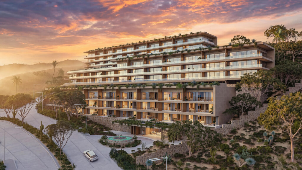Los Cabos Hideaways Modern 2-bedroom residence at Hideaways in Tower 2, offering the perfect entry point into San José del Cabo's most exciting new development. This efficiently designed 96m2 home maximizes every square foot with an open-concept layout and a private 21m2 terrace for outdoor relaxation. The cactus-inspired architecture celebrates Baja's natural heritage through sustainable design: green roofs, vertical gardens, and locally sourced materials in warm, earthy palettes. Two well-appointed bedrooms offer comfort and privacy. Residents enjoy full access to Hideaways' exceptional amenity collection: infinity pool, jacuzzi, fire pit gathering area, gym, yoga studio, game room, and rooftop bar lounge. Located in Tower 2, Level 1. Ideal for couples, small families, or investors seeking rental income in Modern 2-bedroom residence at Hideaways in Tower 2, offering the perfect entry point into San José del Cabo's most exciting new development. This efficiently designed 96m2 home maximizes every square foot with an open-concept layout and a private 21m2 terrace for outdoor relaxation. The cactus-inspired architecture celebrates Baja's natural heritage through sustainable design: green roofs, vertical gardens, and locally sourced materials in warm, earthy palettes. Two well-appointed bedrooms offer comfort and privacy. Residents enjoy full access to Hideaways' exceptional amenity collection: infinity pool, jacuzzi, fire pit gathering area, gym, yoga studio, game room, and rooftop bar lounge. Located in Tower 2, Level 1. Ideal for couples, small families, or investors seeking rental income in a high-demand market. Ready for immediate move-in. – Boulevard Forjadores, San Jose del Cabo, Baja California Sur BS