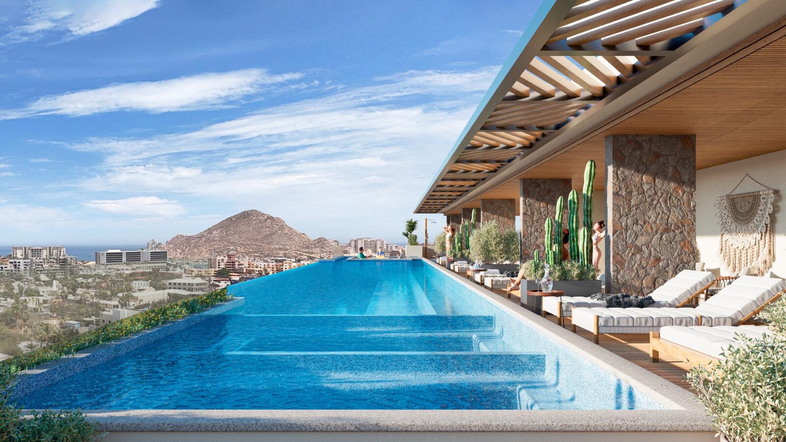 Los Cabos Punto Pedregal Experience the perfect blend of luxury living and exceptional investment potential at Punto Pedregal. This exclusive 3-bedroom penthouse is fully furnished, completely equipped, and move-in ready. Located within a private gated community of only eight residences, it features a spacious primary suite with a walk-in closet, two elegant bathrooms, an open-concept living area, private terrace, a laundry room, jacuzzi, and rooftop access with a pool overlooking the Cabo Marina. A proven Airbnb income producer, the property includes documented rental history from previous months, making it an outstanding turnkey investment ready to generate returns from day one. Just minutes from the marina, fine dining, and premier shopping. – Mónaco, Cabo Corridor, BS